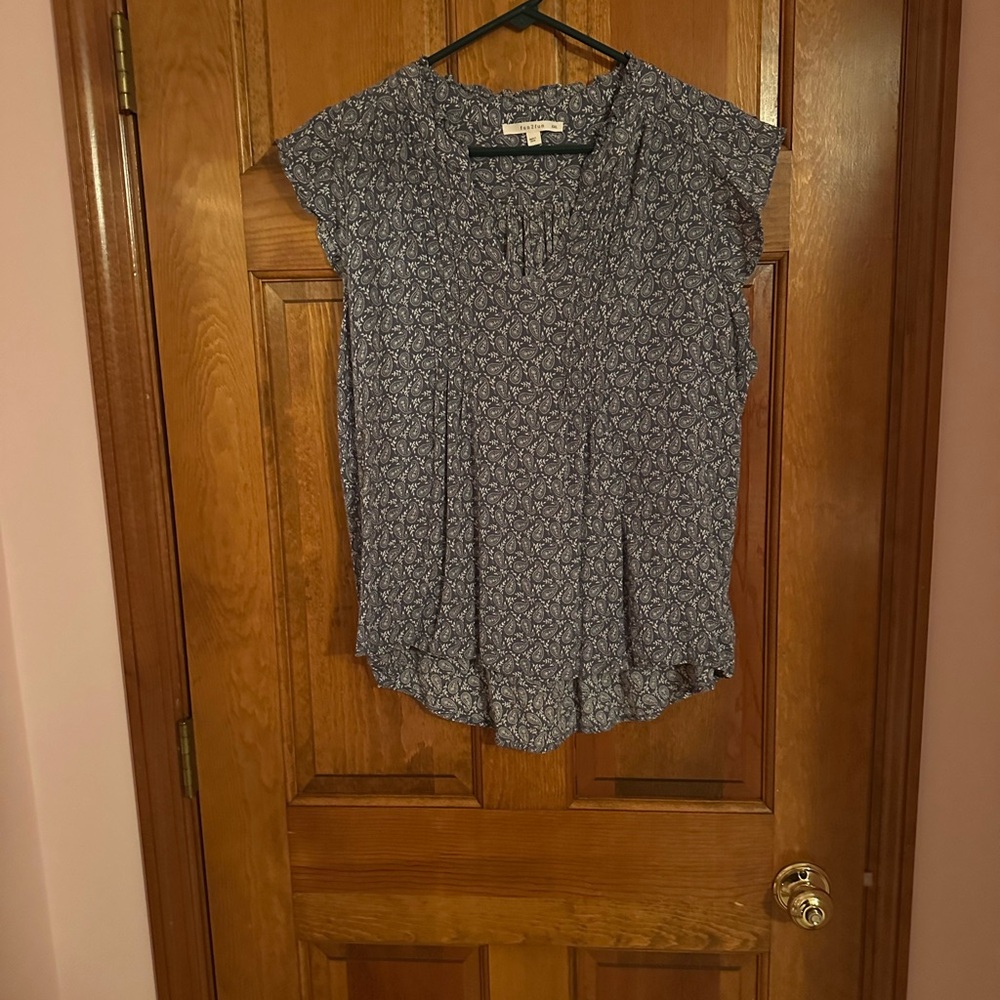 Fun 2 Fun Navy Floral Blouse - Picture 3 of 5